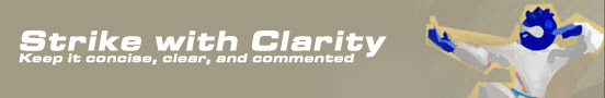 Keep it clear, concise and commented